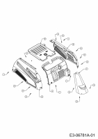 Ersatzteile MTD Rasentraktor Minirider 60 E Typ: 13C1054-600  (2012) Verkleidungen 