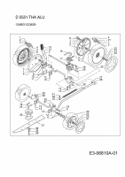 Ersatzteile Mr.Gardener Motormäher mit Antrieb D 5551 THA Typ: 12ABG1CQ629  (2012) Messer, Räder, Schnitthöhenverstellung, Getriebe