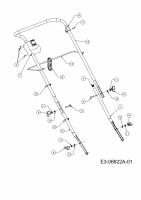 Ersatzteile WOLF-Garten Elektro Rasenmäher ohne Antrieb Ambition 40 E Typ: 18D-N4S-650  (2011) Holm, Schalter 