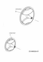 Ersatzteile Raiffeisen-Markt Elektromäher RE 38 Typ: 18D-Z1F-628  (2013) Radkappen