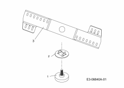 Ersatzteile Preisfuxx Elektromäher PF 46 E Typ: 18B-J1H-628  (2013) Messer, Messeraufnahme