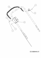 Ersatzteile MTD Elektro Rasenmäher ohne Antrieb 46 EHQ Typ: 18A-J1H-616  (2012) Schaltbügel, Schalter 