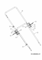 Ersatzteile Preisfuxx Elektromäher PF 46 E Typ: 18B-J1H-628  (2012) Holm