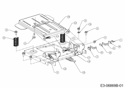 Ersatzteile MTD Rasentraktor 20/42 Typ: 13BT77KS308  (2017) Sitzträger 