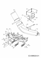 Ersatzteile Zubehör Garten- und Rasentraktoren Grasfangeinrichtung für 900 Serie (NX-09) mit Mähwerk P (50/127cm) Typ: 19A40002OEM  (2012) Anbauteile, Auswurfschacht, Highlift Messer