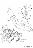 Ersatzteile Zubehör Garten- und Rasentraktoren Grasfangeinrichtung für 900 Serie (NX-09) mit Mähwerk K (54/137cm) Typ: 19A40002OEM  (2015) Anbauteile, Auswurfschacht, Highlift Messer