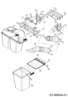 Ersatzteile Zubehör Zero Turn Grasfangeinrichtung für P 155 HZ-G mit Mähwerk G (42/107cm) Typ: 590-302-000  (2009) Grundgerät