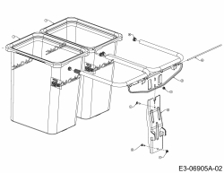 Ersatzteile Zubehör Zero Turn Grasfangeinrichtung für RZT 42 mit Mähwerk G (42/107cm) Typ: 19A70005100  (2011) Grasfangsack