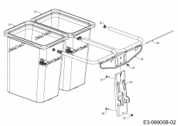 Ersatzteile Zubehör Zero Turn Grasfangeinrichtung für Z-Force 48 S mit Mähwerk B (48/122cm) Typ: 19A70011100  (2013) Grasfangsack