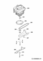 Ersatzteile WOLF-Garten Benzin Rasenmäher mit Antrieb Power Edition 42 QRA Typ: 4235000  (2011) Messer, Messeraufnahme, Motor 