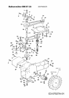 Ersatzteile MTD Balkenmäher BM 87-35 Typ: 25B-FM0G678  (2012) Fahrantrieb, Mähantrieb 