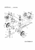 Ersatzteile MTD Benzin Rasenmäher mit Antrieb 48 SPBALU Typ: 12ABE18R600  (2011) Messer, Räder, Schnitthöhenverstellung, Getriebe 