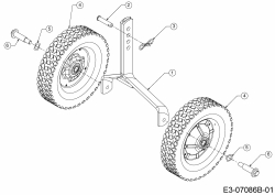 Ersatzteile MTD Motorhacke T/380 M Typ: 21D-38MT678 (2019) Radträger, Räder 