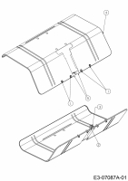 Ersatzteile MTD Motorhacke T 380 B 700 Typ: 21D-382X602  (2014) Schutzschild 