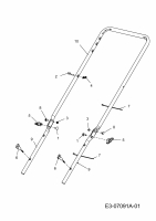 Ersatzteile Yard-Man Motormäher mit Antrieb YM 6521 SPHWB Typ: 12A-B28T643 (2011) Holm