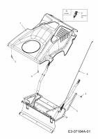 Ersatzteile WOLF-Garten Schneefräse Select SF 53 Typ: 31A-2M1E650  (2014) Motorabdeckung 