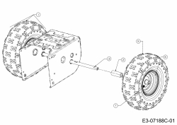 Ersatzteile MTD Schneefräse SMART ME 61 Typ: 31CW6BF2678  (2021) Räder 15x5x6 