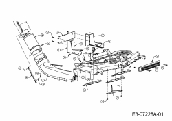 Ersatzteile Zubehör Zero Turn Grasfangeinrichtung für RZT 54 mit Mähwerk K (54/137cm) Typ: 19A70008100  (2013) Anbauteile, Auswurfschacht, Highlift Messer