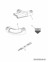 Ersatzteile Zubehör Garten- und Rasentraktoren Mulch Kits mit Deflektor für Aufsitzmäher mit 24/60cm Mähwerk Typ: 196-707-678  (2019) Grundgerät