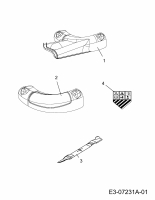 Ersatzteile Zubehör Garten- und Rasentraktoren Mulch Kits mit Deflektor für Aufsitzmäher mit 24/60cm Mähwerk Typ: 196-707-678  (2004) Grundgerät