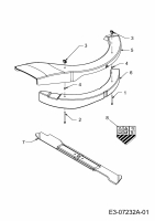 Ersatzteile Zubehör Garten- und Rasentraktoren Mulch Kits mit Deflektor für Aufsitzmäher mit 27,5/70cm Mähwerk Typ: 190-136-678  (2007) Grundgerät