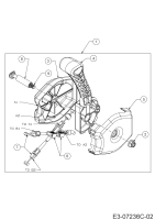 Cub Cadet Ersatzteile Schneefräsen 221 LHP 31AR2T6D603  (2020) Wurfweitenregulierung