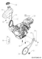 Cub Cadet Ersatzteile Schneefräsen 221 LHP 31AR2T6D603  (2017) Keilriemen, Motor, Tank