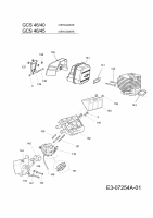 Ersatzteile MTD Benzin Kettensäge GCS 46/45 C Typ: 41BY4340678  (2011) Auspuff, Luftfilter, Vergaser 