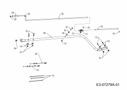 Ersatzteile Zubehör Garten- und Rasentraktoren Schneefräsen für 450 Serie Typ: OEM-190-032  (2009) Bowdenzüge, Kurbel