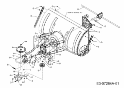 Ersatzteile Zubehör Garten- und Rasentraktoren Schneefräsen für CC 2000 SD Serie Typ: 190-341-100  (2008) Fräsantrieb, Schaufelrad