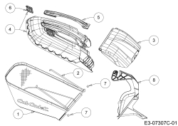 Cub Cadet Ersatzteile Motormäher mit Antrieb CC 46 SPC V 12BVK1KC603  (2016) Grasfangsack, Heckklappe