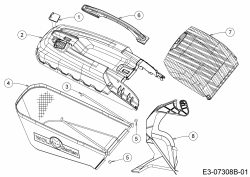 Ersatzteile WOLF-Garten Benzin Rasenmäher mit Antrieb Expert 46 BA V IS Typ: 12BGK17E650  (2016) Grasfangsack, Heckklappe 