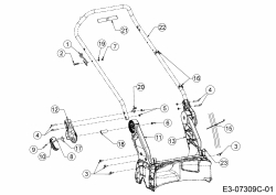 Cub Cadet Ersatzteile Motormäher mit Antrieb CC 46 SPC V 12BVK1KC603  (2016) Holm