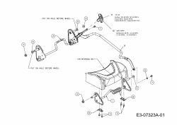 Ersatzteile WOLF-Garten Benzin Rasenmäher ohne Antrieb Expert 46 B Typ: 11B-K15E650  (2014) Höhenverstellung 