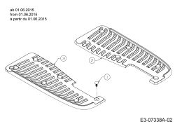 Cub Cadet Ersatzteile Gartentraktoren CC 1224 KHP 14HQ94AP603  (2015) Trittbrettbelag ab 01.06.2015