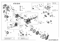 Ersatzteile MTD-Motoren Horizontal 478-SHA Typ: 752Z478-SHA  (2012) Motor
