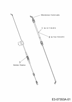 Ersatzteile WOLF-Garten Benzin Rasenmäher mit Antrieb Expert 42 BA Typ: 12A-H65E650  (2012) Bowdenzüge 