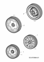 Ersatzteile WOLF-Garten Benzin Rasenmäher mit Antrieb Expert 42 BA Typ: 12A-H65E650  (2012) Räder 