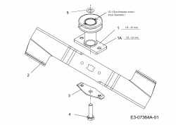 Ersatzteile WOLF-Garten Benzin Rasenmäher mit Antrieb Expert 46 BA ES Typ: 12AEK18Z650  (2012) Messer, Messeraufnahme 