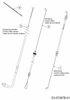 Cub Cadet Ersatzteile Motormäher mit Antrieb CC 46 SPB V 12BVK15E603  (2016) Bowdenzüge