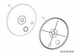 Ersatzteile Black-Line Motormäher mit Antrieb BL 4553 S Typ: 12C-PF5E683 (2020) Radabdeckungen