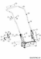 Ersatzteile WOLF-Garten Benzin Rasenmäher mit Antrieb Expert 46 BA V Typ: 12BVK15E650  (2017) Holm 