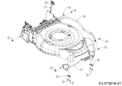 Cub Cadet Ersatzteile Motormäher mit Antrieb CC 53 SPH V 12BVQ5DQ603  (2017) Achsen, Höhenverstellung