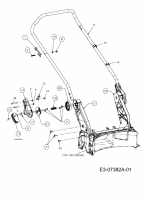 Cub Cadet Ersatzteile Motormäher mit Antrieb CC 53 SPBE V 12AGQ56L603  (2012) Holm, bis 19.03.2013