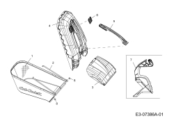 Cub Cadet Ersatzteile Motormäher mit Antrieb CC 53 SPBE V 12AGQ56L603  (2012) Grasfangsack