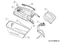 Cub Cadet Ersatzteile Motormäher mit Antrieb CC 53 SPH V 12BVQ5DQ603  (2017) Grasfangsack, Heckklappe