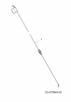 Ersatzteile WOLF-Garten Benzin Rasenmäher ohne Antrieb Ambition 46 M Typ: 11A-70JT650  (2012) Bremszug bis 24.01.2012 