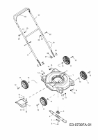 Ersatzteile MTD Benzin Rasenmäher ohne Antrieb 51 BO Typ: 11D-02JR600  (2012) Grundgerät 