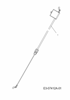 Ersatzteile WOLF-Garten Benzin Rasenmäher ohne Antrieb Ambition 48 HW Typ: 11B-118R650  (2013) Bremszug 