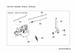 Ersatzteile MTD-Motoren Vertikal 4P90JH Typ: 752Z4P90JH  (2012) Reglergestänge